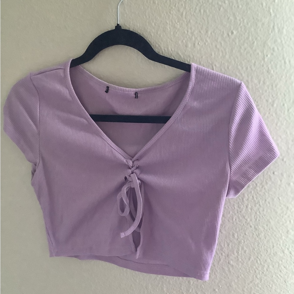 Purple tie top